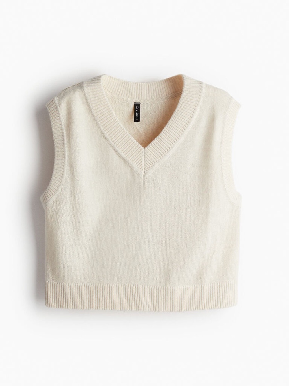 H&M Divided Cream V-Neck Sweater Vest Women's Size XS